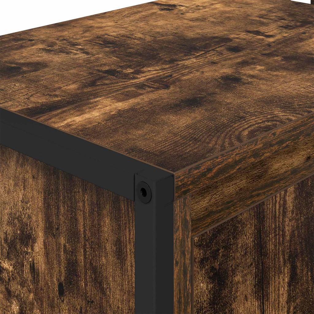 Bathroom Cabinet Smoked Oak 60 X 30 X 60 Cm Particleboard