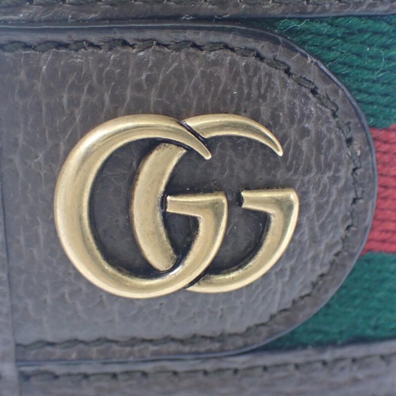 GUCCI  603732 96IWT 8745 Key holder  Brown/Red GG Supreme Canvas Women