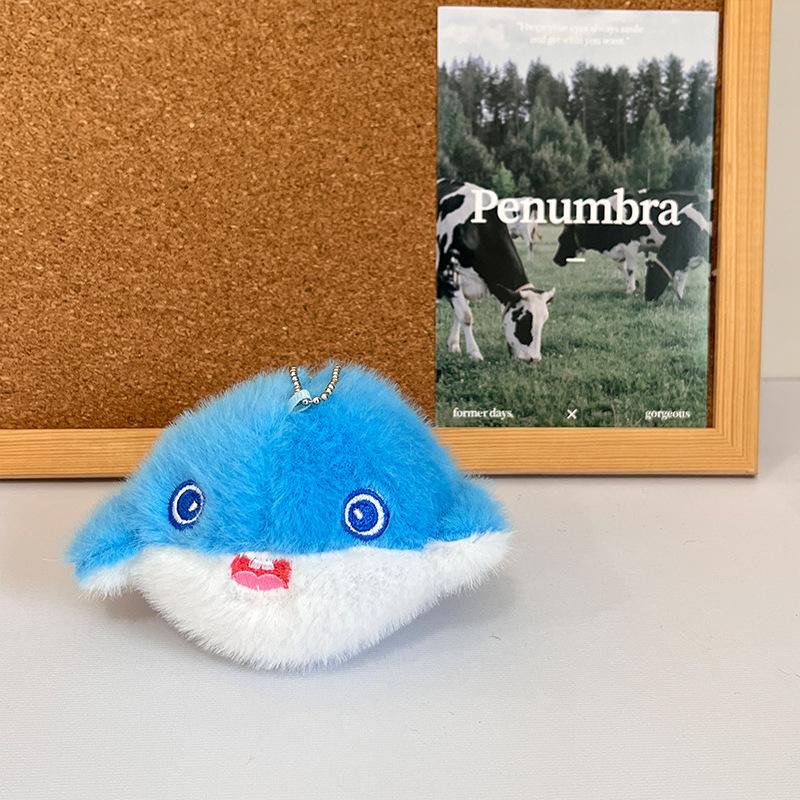 1Pcs Soft Simulation Animal Whale Small Pendant Turtle Ocean Animal Plush Keychain Starfish Pp Cotton Plush Toy Home Decoration