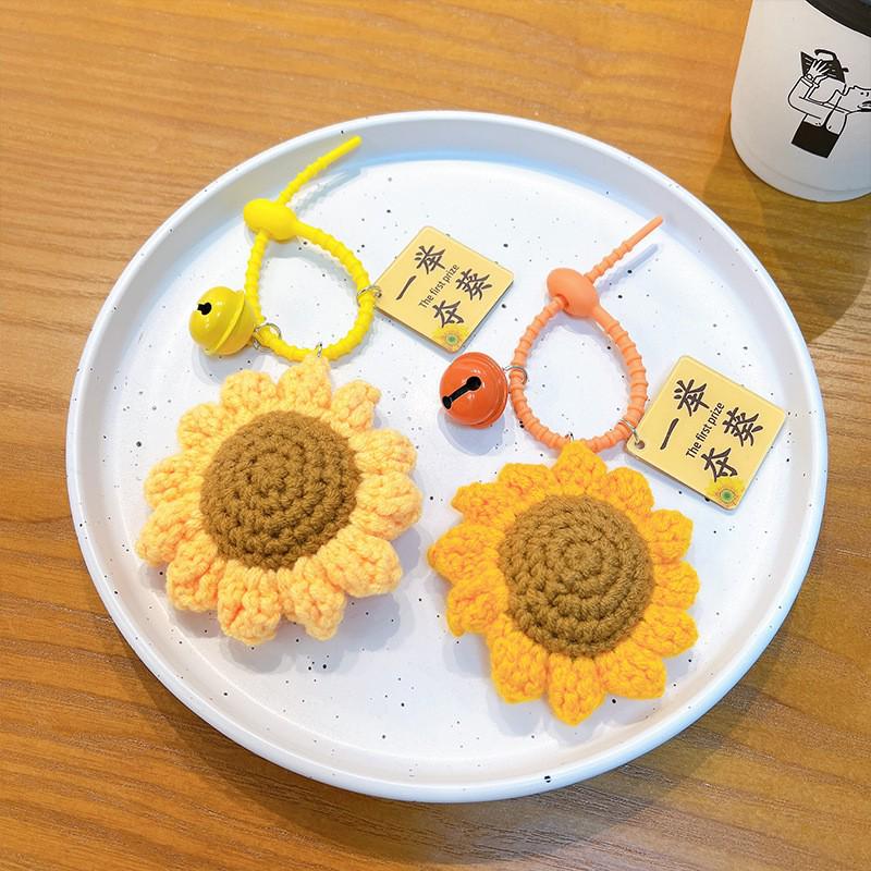 Hand-Woven Plush Persimmon Good Luck Keychain Pendant