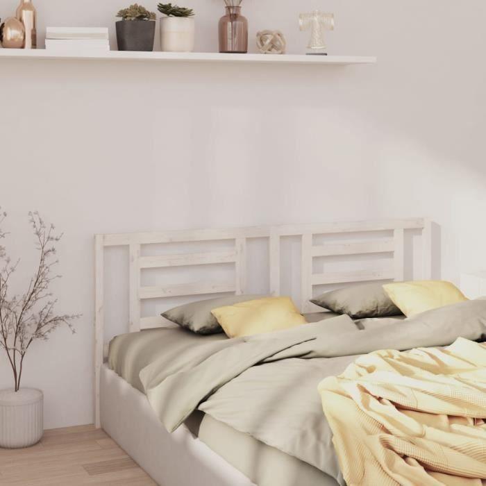 VidaXL Headboard White 206x4x100 Cm Solid Pine Wood 818841