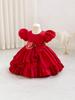 Stylish Princess Dress for Girls - Christmas & Birthday Satin Gown