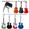 Integrated guitar tuner with capo, clip-on tuner for acoustic and electric guitars, bass tuner, compact and easy-to-use LCD display