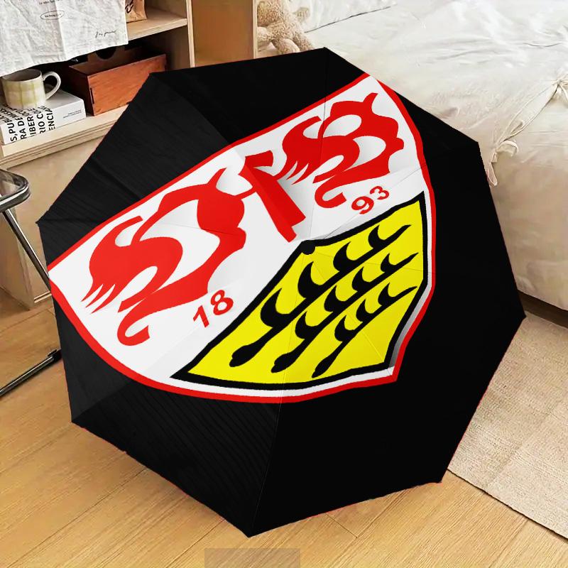 1PC Vfb Fc Crest Printed Umbrella Folding Umbrella, Automatic Umbrella 8-Frame for Travel, Camping Fan Gifts Christmas Gifts