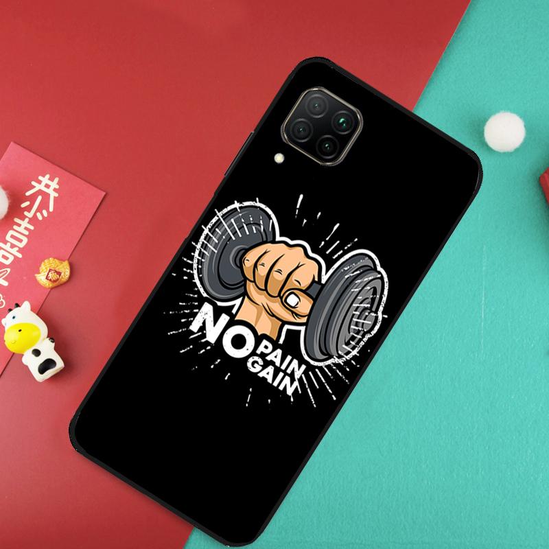 No Pain No Gain Gym For Huawei Nova 7i 8i 3i 11i Nova 10 9 SE 5T Y60 Y70 Y90 Y61 Y91 P20 P40 Lite P30 Pro Case