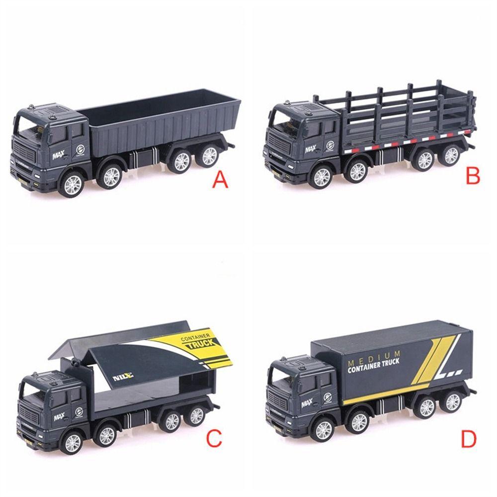 Truck Container Simulated Truck Toy Transporter Car Model Toys Pull Back Car  Boy Gift
