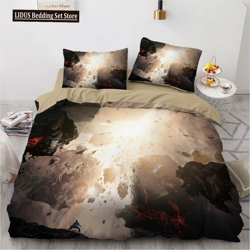 3D Horror Skull Demon Duvet Cover Set Skeleton Gothic Monster Bedding Set Black Comforter Cover For Boys,full Queen Size 2/3pcs
