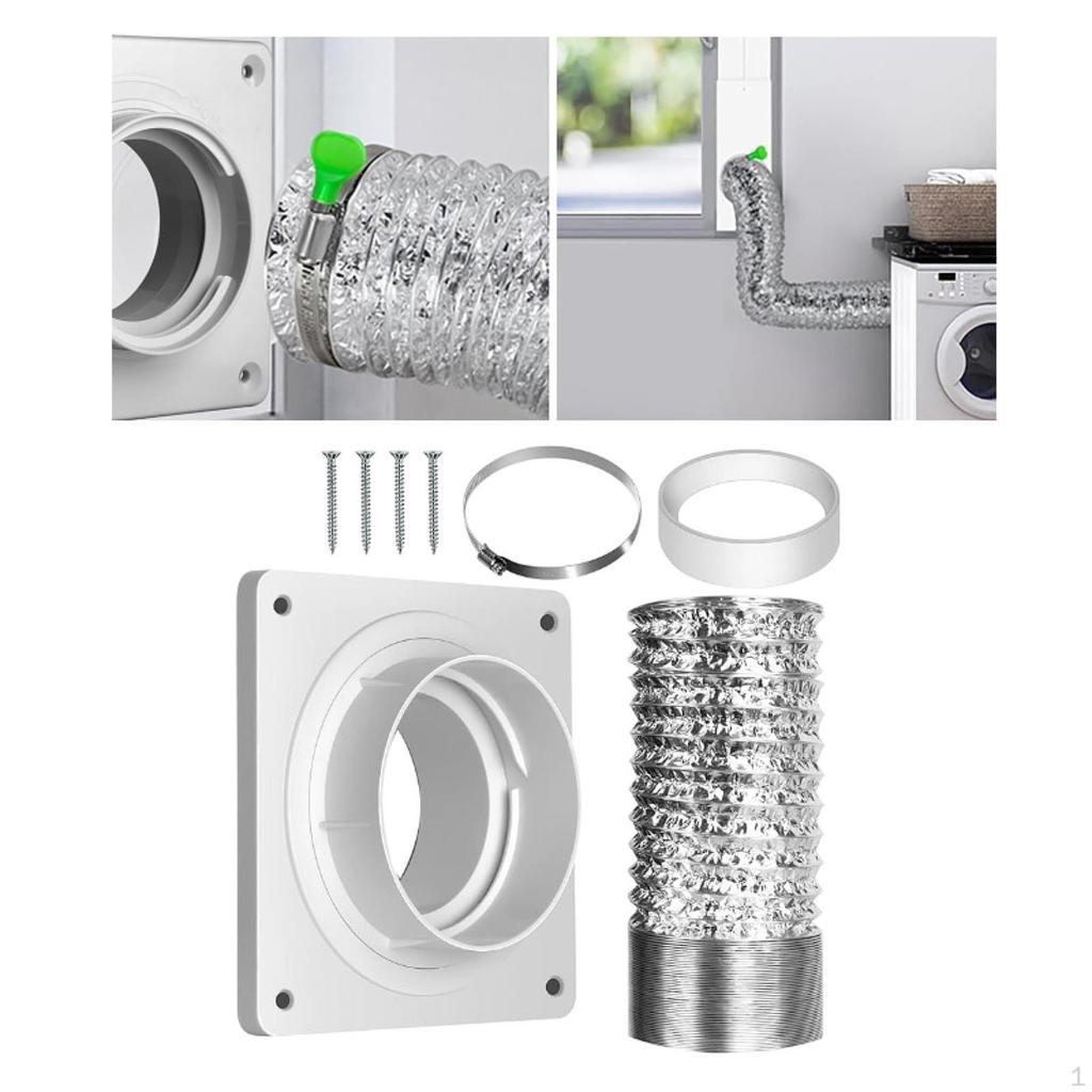 Dryer Vent Hose Connector Kit Premium Fits 4 inch Tubes Professional Adapter No