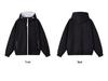 Men's Trendy Color Block Zipper Hoodie - Autumn/Winter Casual Loose Fit