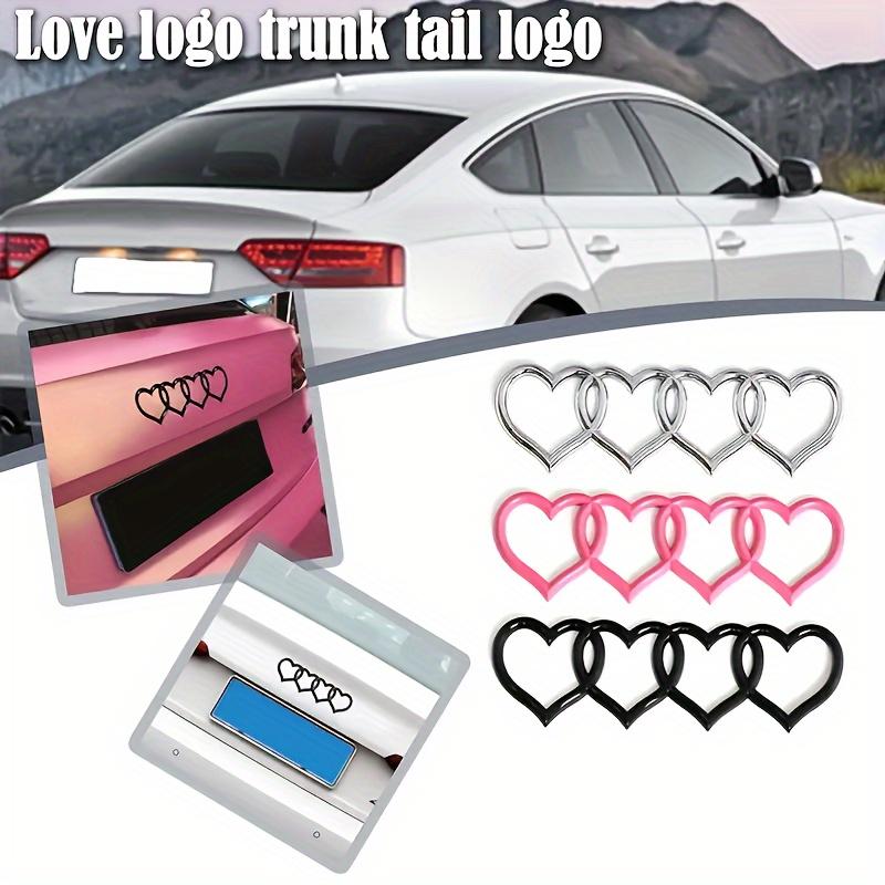 

1pc Car Decal Decoration Cute Love Sign Car Sign Modified Love Four Ring