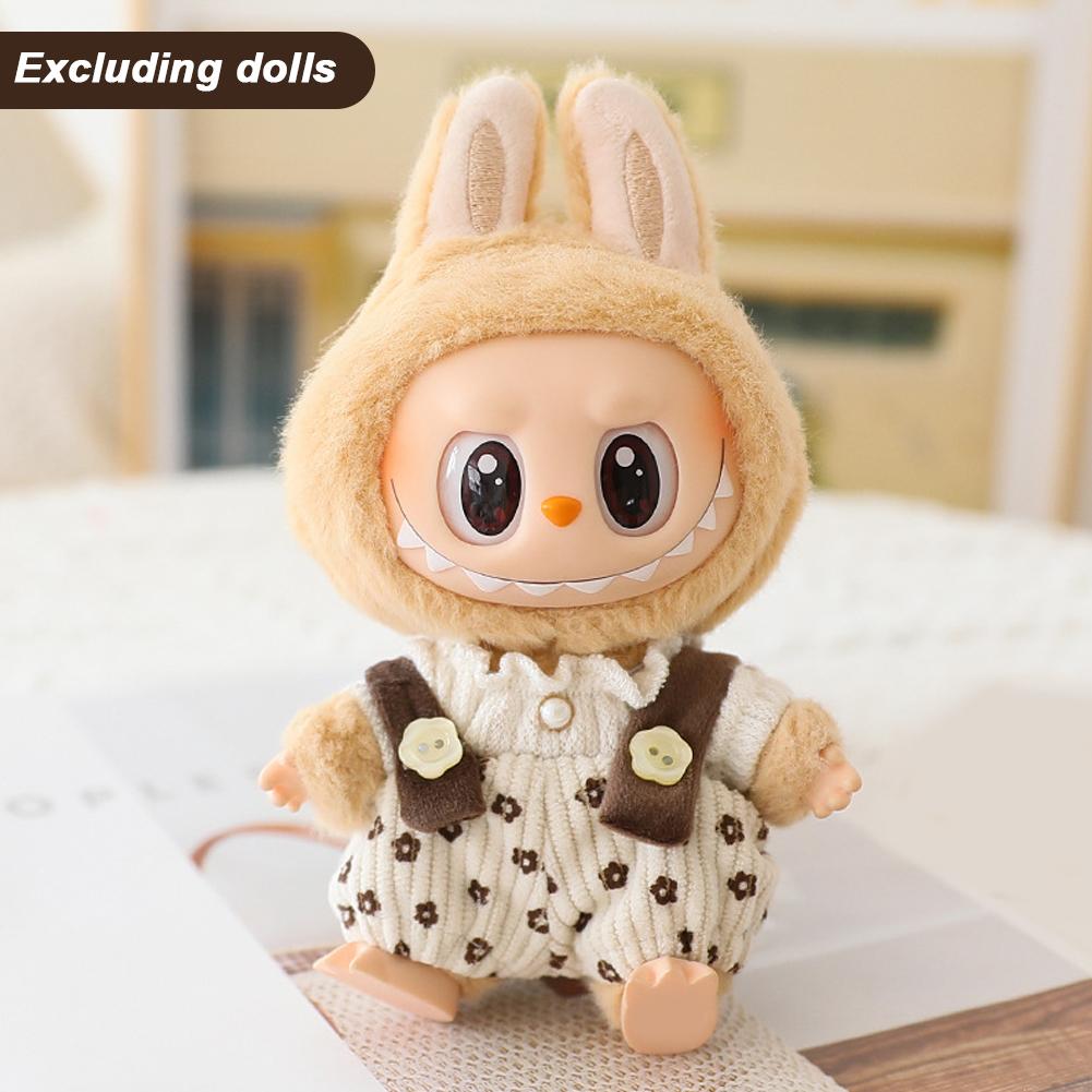 

Для 17 см куклы Лабубу одежда модная одежда комбинезоны кукольная одежда цветное соответствие шляпа куклы аксессуары милые украшения 10