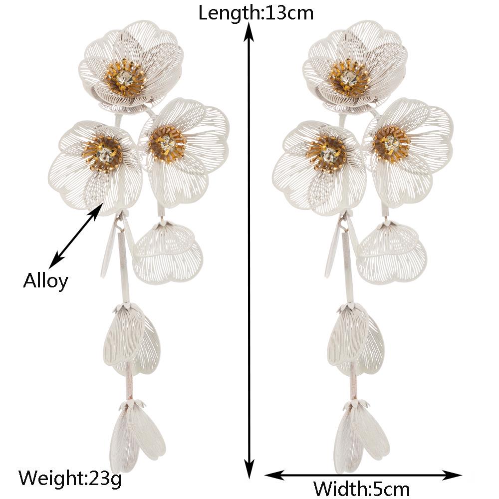 European & American Layered Flower Earrings - Korean Summer Style