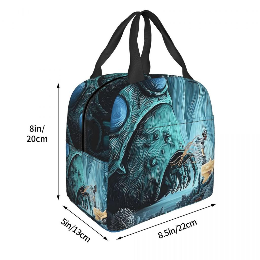 Nausicaa Of The Valley Of The Wind Anime Insulated Lunch Bag for Kid Cooler Thermal Food Box Tote Portable Lunch Boxes Container