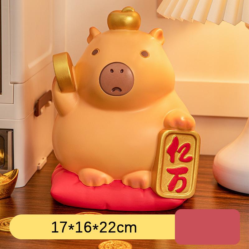 Cute Cartoon Capybara Piggy Bank Large Capacity Guinea Pig Piggy Bank Cash Savings Home Decoration Desktop Crafts Kids Gifts