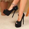 Open Toe Platform Women Pumps Sexy Ultra Stiletto High Heels Party Stripper Shoes Designer Flower