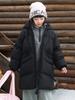 2025 Winter Girls' Mid-Length Thickened Down Jacket for Medium and Large Children