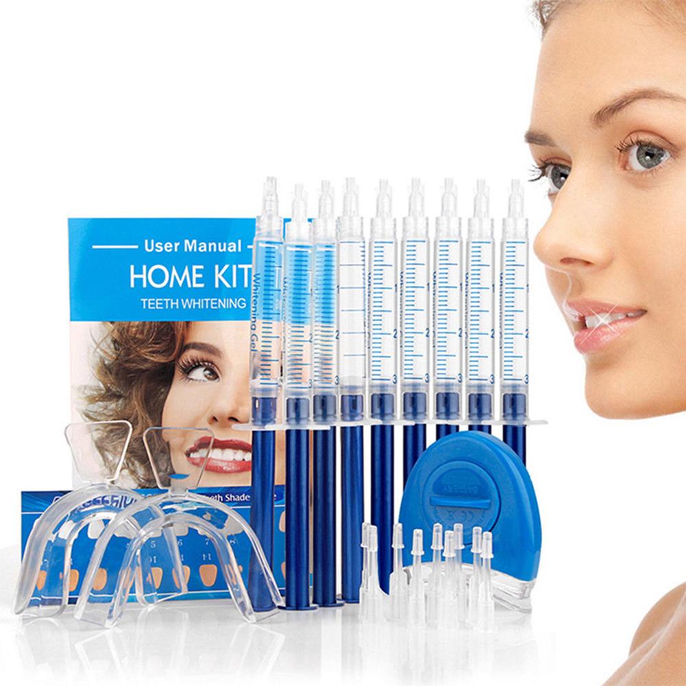 Whitener Dental Teeth Gel Bleaching Whitening Tooth Kit Oral with LED Light