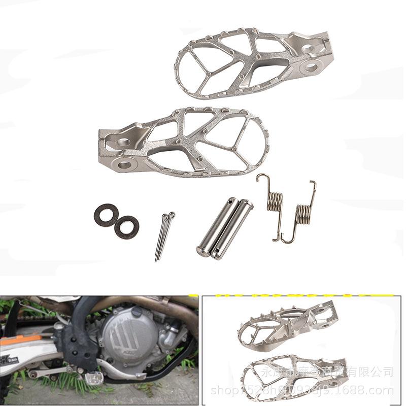 KTM Off-road Stainless Steel Foldable Non-slip High-Strength Front Motorcycle Footpegs