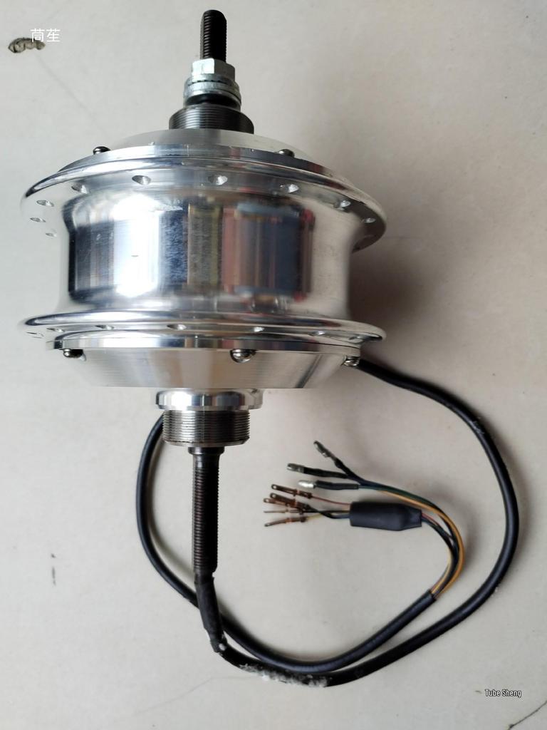 Bürstenloser Hinterradnabenmotor mit Innenradgetriebe, 36/48V, Widerstandslos, Doppeltgewinde.