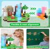 Non-Toxic Magnetic Building Blocks Mine World Magnetic Forest House Brick Cube Toys Set Stem Sensory Best Gift For 3+ Children Kid