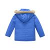 Kids' Detachable Hood Coat - Solid Color Trim Jacket