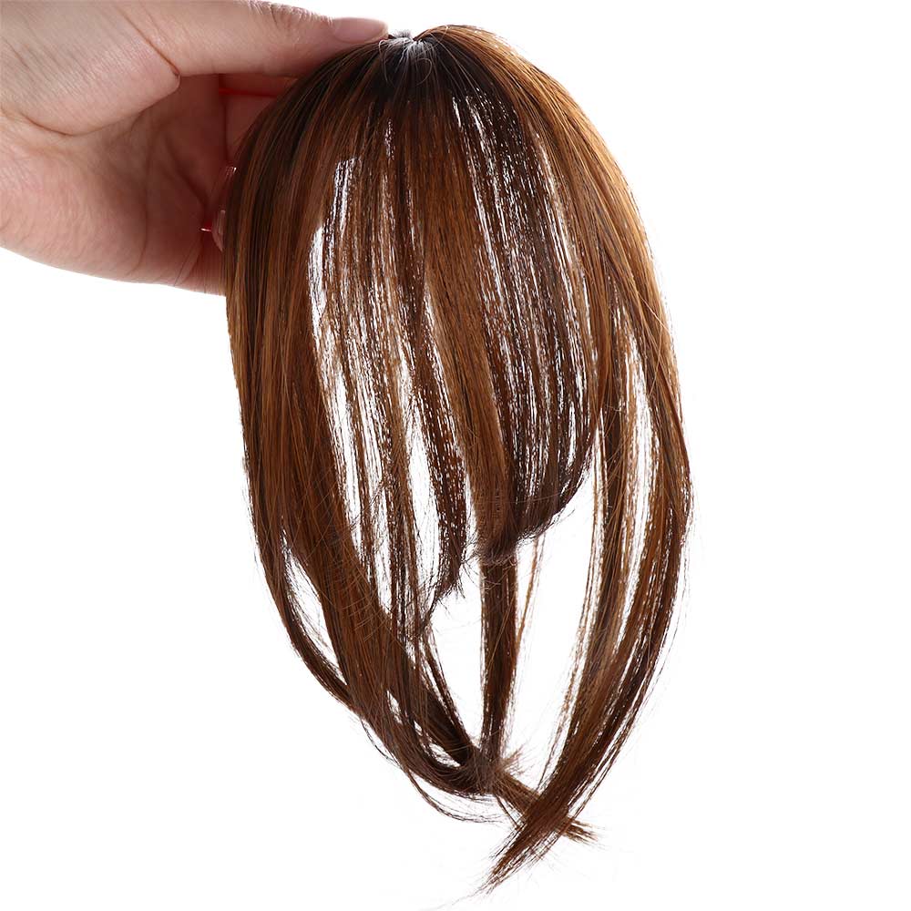 Women Synthetic Hair Neat Topper Invisible Fringe Front Wigs Wig Fake Hair Bangs Air Bangs