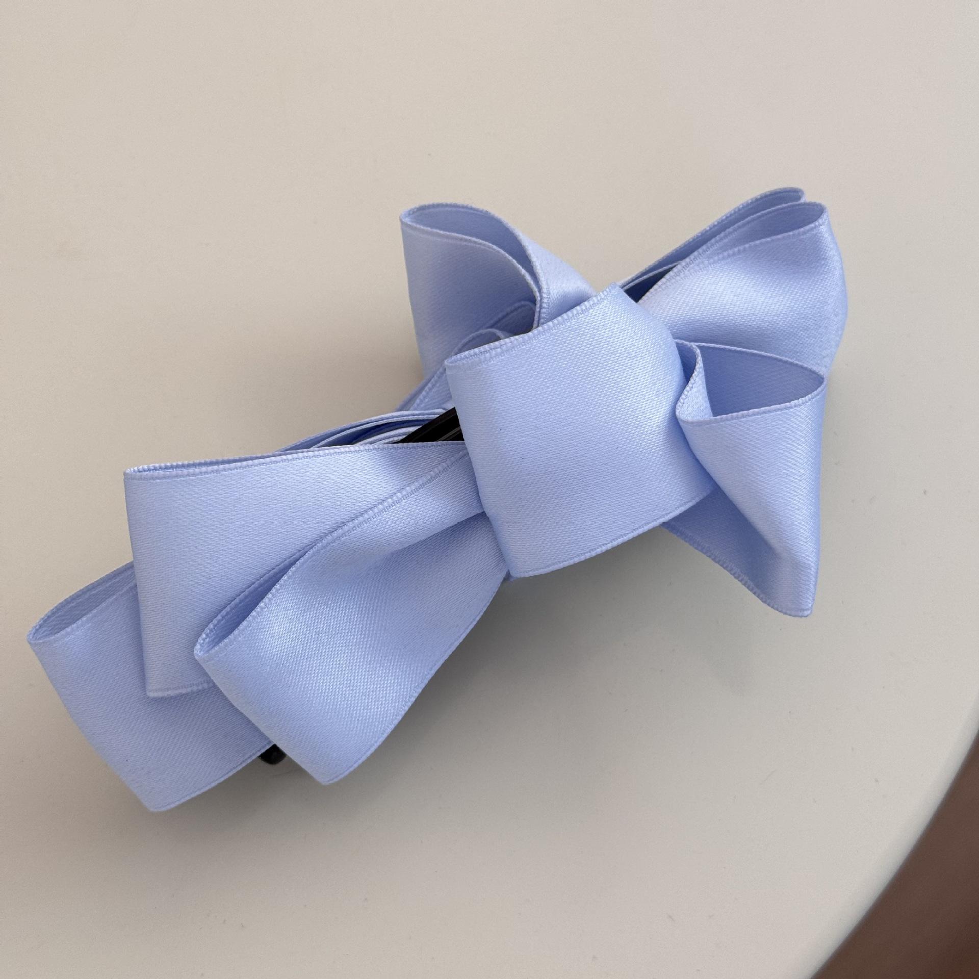 Women s Back Head Clip Ponytail Clip Vertical Clip Hair Accessory Hairpin Hair Accessory Korean Satin Black Bow Banana Clip New