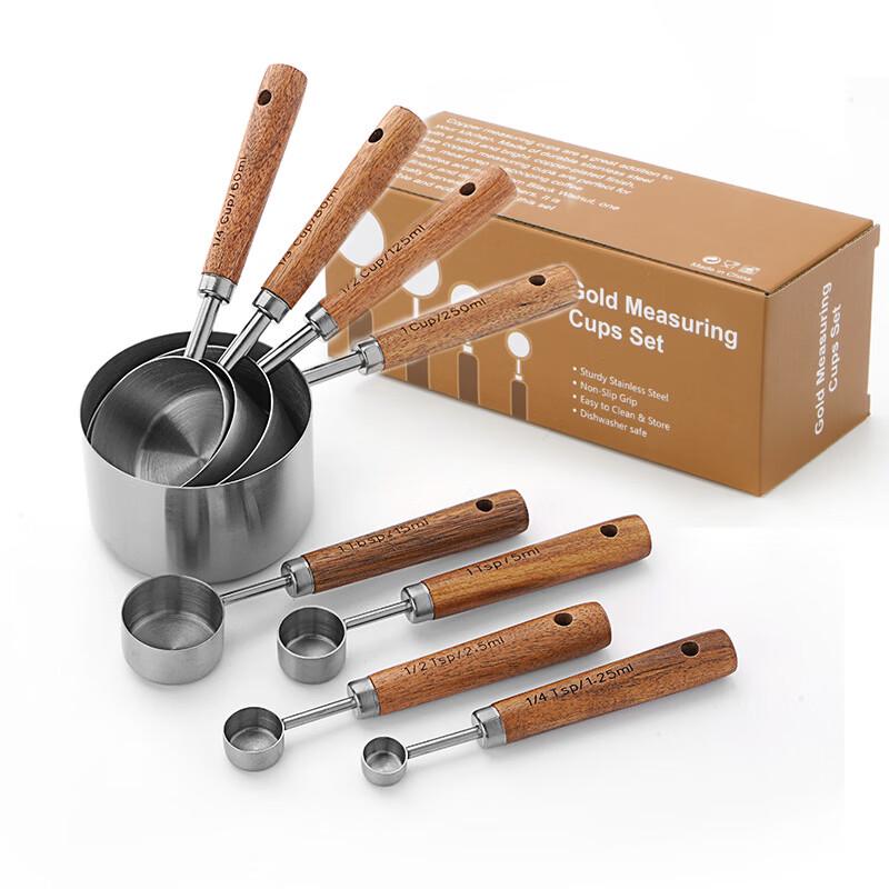 MDNG 8-Piece Stainless Steel Measuring Set for Baking