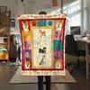 1Pc Colorful Dog Puzzle Print Flannel Blanket High Quality Warm Comfortable Cover for All Seasons Perfect for Gifts Home Decor