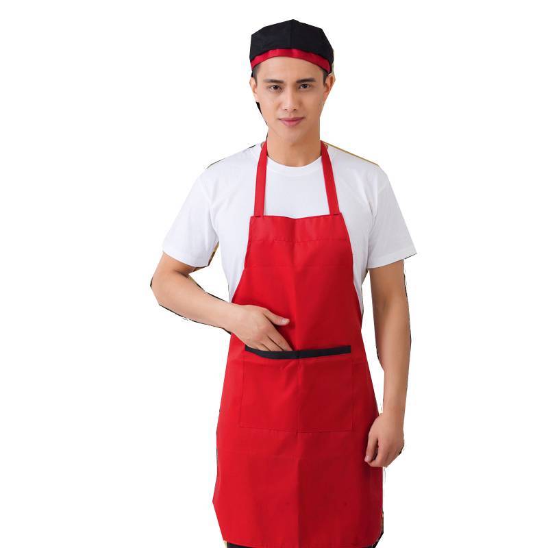 Striped And Peppers Print Sleeveless Apron For Restaurant Chefs And Waitstaff