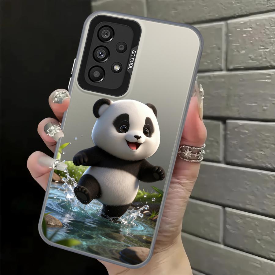 Chubby Panda Case for Samsung Galaxy A10 A20 A50 A54 A56 A51 A52 A72 A03 A06 A07 A71 A04 A05 Back Phone Cover