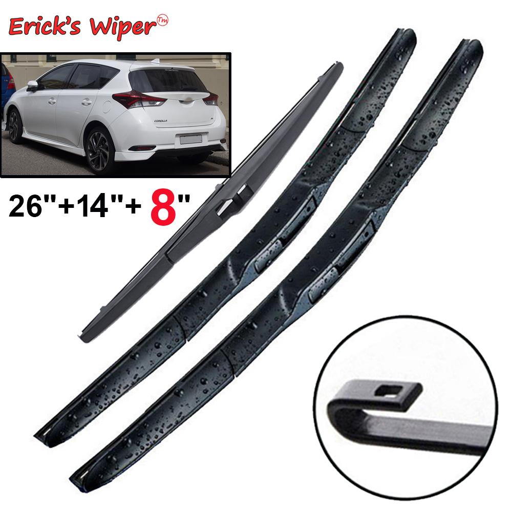 Front & Rear Wiper Blades Set For Toyota Auris 2 Hatchback 2013 - 2018 Windshield Windscreen Window 26"+14"+8"
