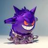 8cm Pokemon Anime Figure Cloud And Mist Gengar Transparent Action Figure Statue Model PVC Collectible Decoraion Model Toys Gift