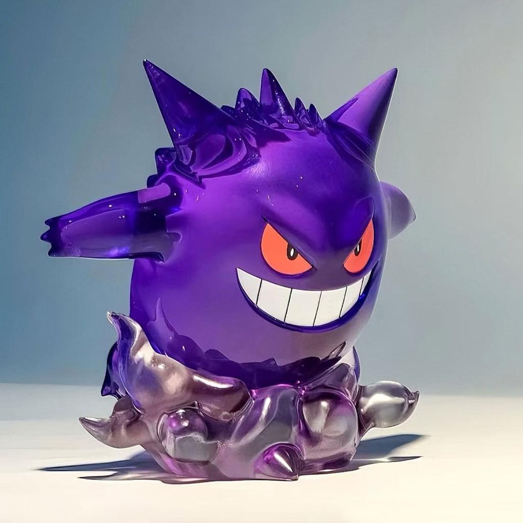 8cm Pokemon Anime Figure Cloud And Mist Gengar Transparent Action Figure Statue Model PVC Collectible Decoraion Model Toys Gift
