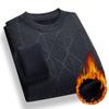Winter Sweater Men's Fleece Thickened Middle-aged Thermal Top Men's Men's Bottoming Knitted Sweater
