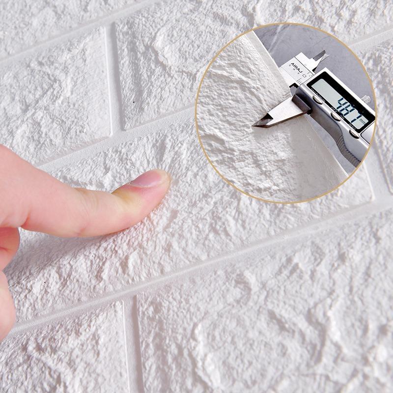 3D Do-It-Yourself Foam Wall Living Room Bedroom Kitchen Bathroom Wall Decals 77Cm*70Cm Water-Repellent Wall Cover Self Adhesive Home Ornament