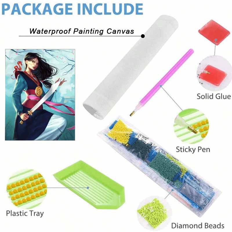 Disney Diamond Painting Kit Mulan Warrior Mushu Hand Embroidery 5D DIY Diamond Art Home Decor Creative Handicrafts Wall Gift Art Work