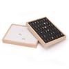 48 Grids Earrings Display Tray Velvet Ring Earring Holder Simple Wood Rings Tray  Home
