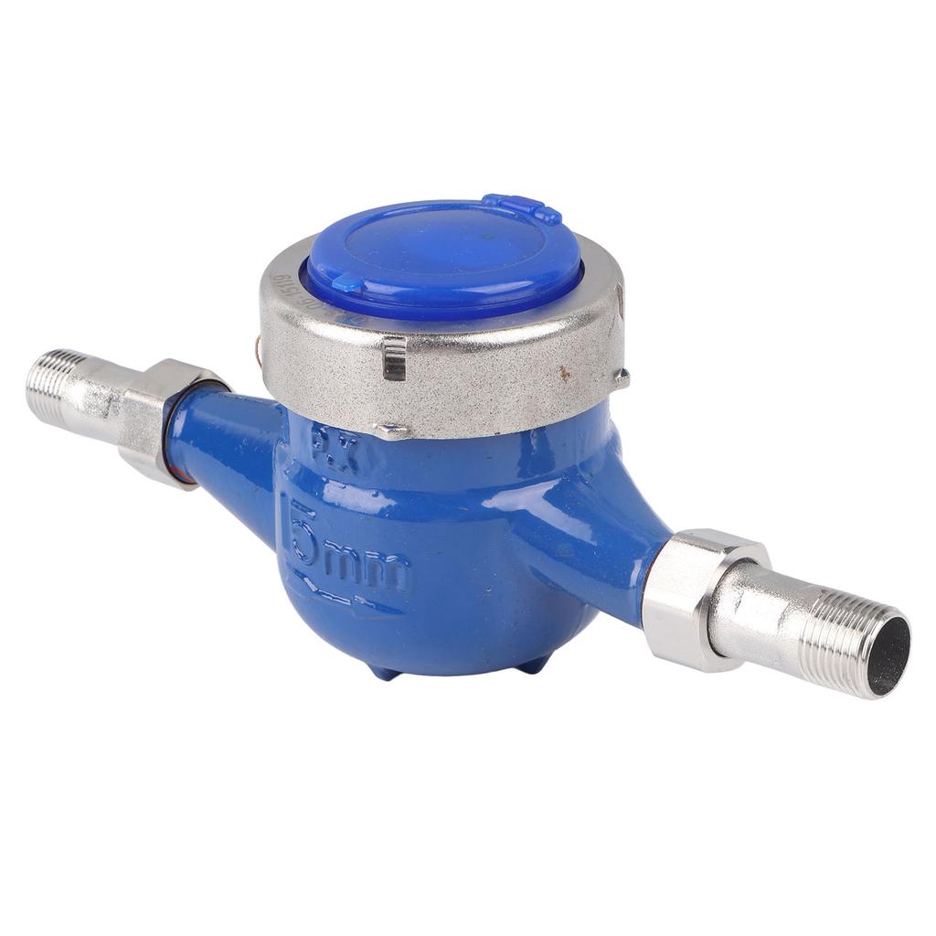 DN15 Mechanical Water Meter Stainless Steel Rotor Type Water Flow Meter for Home Commercial Industry