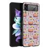 Hard PC Phone Case For Samsung Galaxy Z Flip 7 6 5 4 Black Cover For Galaxy Z Flip 3 Foldable Shockproof Friends TV Fundas Bags