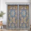 3D Moroccan Vintage Shower Curtain Aged Gate Geometric Pattern Doorway Design Entrance Architectural Oriental Style Bathroom Cur
