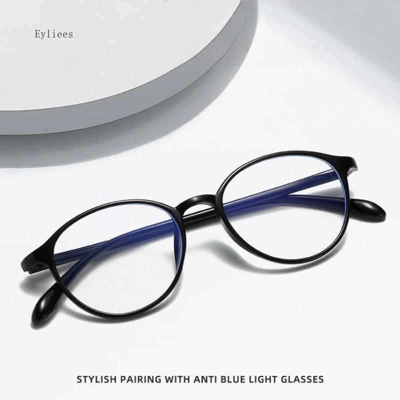 New Round Men Glasses Frame Luxury Transparent Computer Anti Blue Light Eyeglasses Frames Vintage Leopard Eyewear