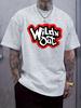 Wild Out Grafisch T-shirt - Zwart met Rood en Wit Graffi...