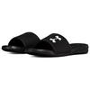 Under Armour Playmaker Fester Riemen Langlebig Bequem Weiche Dämpfung Pantoletten Herrensandalen Schwarz 3000061-001