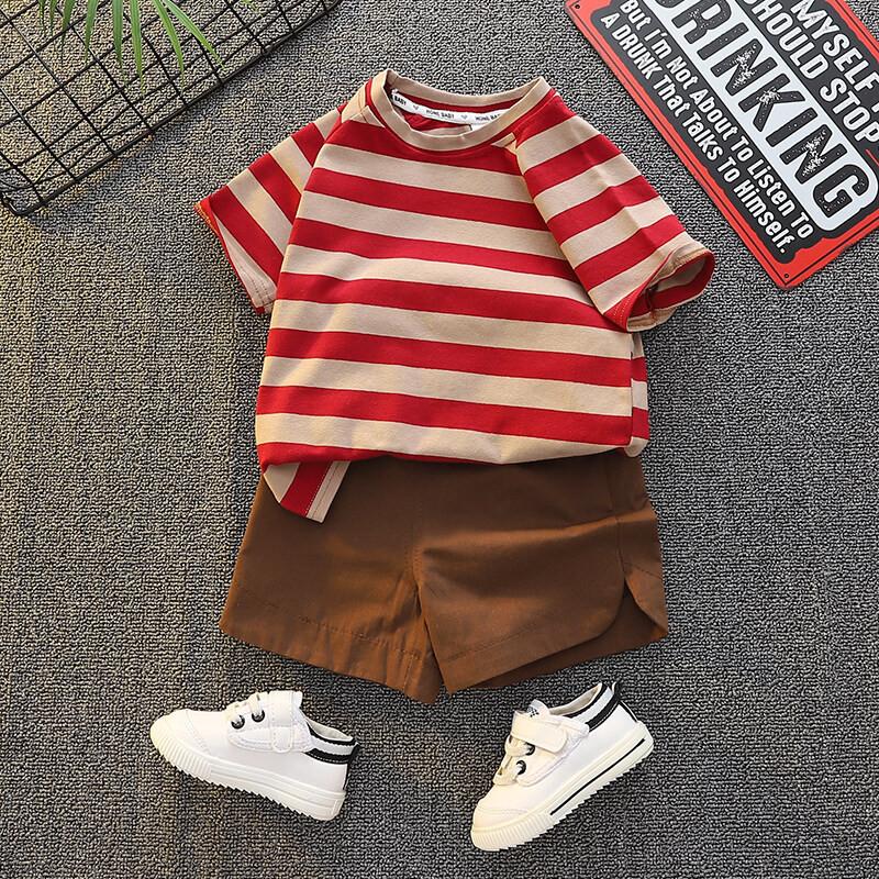 

Комплект летней одежды для мальчиков и девочек от 0 до 5 лет, новый детский хлопковый костюм в корейском стиле 4-5 Years