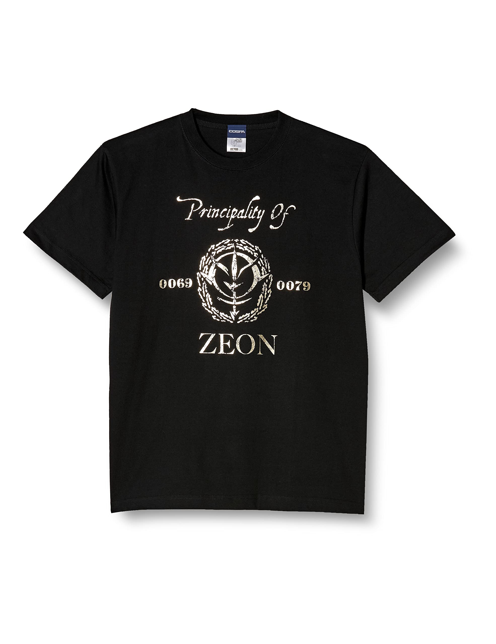 COSPA Mobile Suit Gundam Zeon Vintage Gold T-Shirt BLACK Size L