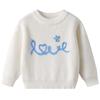 Autumn and Winter Hand-embroidered Love Baby Infant Base Knitted Sweater Birthday DIY Cotton Children's Sweater