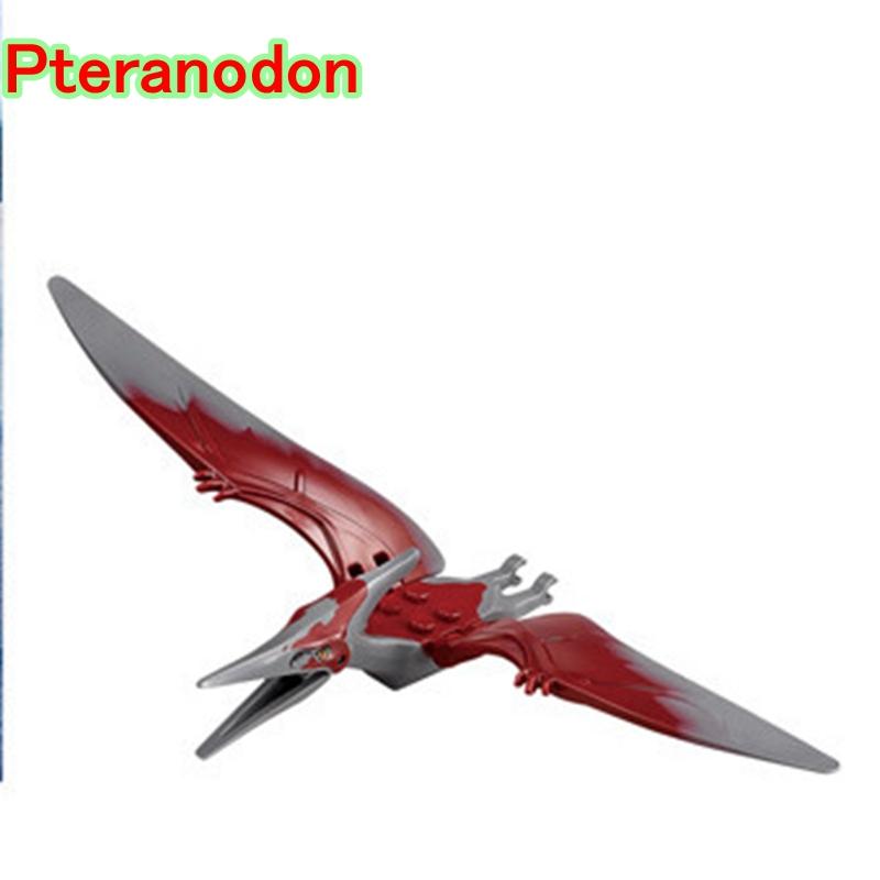 Sperrblöcke Jurassic Dinosaurier Tyrannosaurus Rex Wyvern Velociraptor Stegosaurus Bausteine ​​Spielzeug für Kinder Dinosaurier