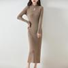 Women Sweater Dress 100% Wool MODERN NEW SAGA Knit Long Pullover Winter Jumpers Wool Long Dress Female