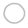 Cui Yan S925 Silver Square Pearl Beaded Bracelet for Women - Korean Style Elastic Cord Jewelry